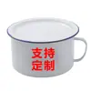 Tazón de Esmalte con Tapa Engrosada, Taza de Té de Hierro Tradicional Doble Felicidad Roja, Vaso para Comida Rápida, Vaso para Fideos Instantáneos con Palillos, Vaso para Barbacoa, Tazón para Fideos Instantáneos