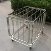 Carro de baloncesto Carro de bolas plegable móvil Carro de almacenamiento de pelotas para jardín de infantes Estante de pelotas escolar