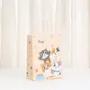 Saco de Presente Souvenir de Gato Fofo Desenho Animado Saco de Embalagem de Presente de Aniversário Saco de Papel Kraft Estilo Ins Impresso Atacado