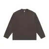 Camiseta de Manga Larga Henley con Cuello de Botón Único Estilo Americano Muxi Clothing para Hombre, Estilo Old Money Otoñal, Top Casual de Lujo Ligero para Llevar por Debajo