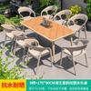 Mesa y silla de exterior para ocio, mesa y silla de terraza, mesa y silla de exterior para patio, jardín, mesa y silla de exterior, mesa de té y cafetería, conjunto de tres piezas