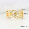 Estación Independiente Exportación Europea y Americana Anillo de Bobinado Multicapa Corte Creativo Diamante Entrelazado Geométrico Retorcido Anillo para Hombres y Mujeres