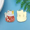 Año Nuevo 2024 20 gato de la suerte con aceite rojo que gotea seguro feliz colgante joyería DIY materiales de accesorios con cuentas