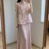 Novo Colete Leve de Gaze Estilo Chinês 2025 Novo Fino de Verão Roxo Jovem Colete de Rede Super Etéreo Peça de Roupa Superior de Nicho