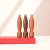 Masajeador de Madera de Sándalo con Forma de Cuerno de Flor de Loto para Masaje de Puntos de Acupuntura Ocular, Masaje Facial para Despejar Meridianos, Palo de Madera de Sándalo Morado para Estirar Tendones