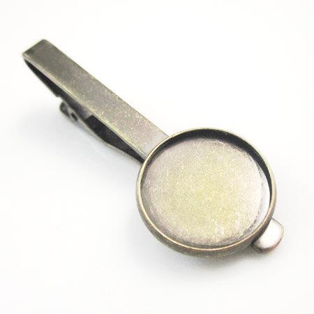 雅缤 男士领带衣领夹 手工diy配件批发配时光宝石底托20mmYB23046