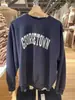 Sudadera con Bordado de Letras de Talla Europea Transfronteriza para Mujer, Nueva Informal de Otoño con Cuello Redondo, Sudadera con Capucha de Manga Larga con Bandera