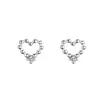 Nuevos Pendientes de Corazón Estilo Moda Simple Adornos para Orejas con Forma de Corazón Adecuados para el Trayecto al Trabajo Diseño Pequeño de Nicho Sentido de la Moda Accesorios Populares