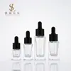 Botella Cuadrada de 10 ml para Sérum con Gotero Pequeño, Botella de Fondo Grueso de 20 ml para Aceites Esenciales para Productos de Cuidado de la Piel, Botella Dispensadora de Líquido Original de 30 ml