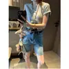 Camiseta Mochie Versátil e Infalible Hecha de Mezcla de Algodón Tencel, Estilo Básico con Hombros Rectos Simples y Cuello Redondo, Mangas Cortas Mq1238