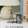 Banda Pequeño Adorno de Iron Man Modelo de Muñeco de Iron Man Decoración de Entrada del Hogar Gabinete de Vino Artesanías de Metal Hierro