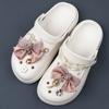 Sapatos Adaptáveis Cave Sapatos Flor Fivela de Sapatos Decoração Superior Rhinestone Pearl Chain Estilo Perfumado DIY Laço Estereoscópico INS