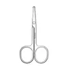 Tijeras para Cejas con Espejo, Tijeras para Vello Nasal de Acero Inoxidable, Tijeras Pequeñas, Pegatinas para Párpados, Tijeras para Vello Nasal y Cejas con Cabeza Redonda de Seguridad