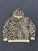 Sudadera con capucha y estampado de leopardo estilo europeo y americano para mujer, Otoño 2026, Chaqueta holgada con cremallera, Conjunto de dos piezas de moda urbana