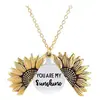 AliExpress comercio exterior transfronterizo girasol girasol apertura y cierre colgante joyería moda retro estilo europeo y americano galvanoplastia collar
