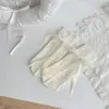 Meias de Renda Estilo Ballet com Laço de Fita Doces para Mulheres, Meias Largas de Malha Vazada Estilo JK Japonês, Algodão