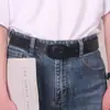 Cinturón Estilo Hong Kong para Hombre y Mujer Moda Versátil Hebilla de Pin Cinturón Joven Sencillo Coreano Jeans Cinturón Moderno para Cabello
