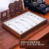 Caja de Almacenamiento con Acabado de Madera de Bambú para Adornos, Bandeja para Collares, Anillos, Pendientes, Pulseras, Bandeja de Exhibición de Joyas, Accesorios de Exhibición