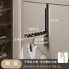 Cabide de porta dobrável em madeira de nogueira, aço carbono, instalação sem furos, adequado para quartos, banheiros e closets, para guardar roupas e acessórios