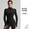 Nuevo Saco Deportivo para Mujer Adelgazante Top de Yoga Mangas Largas con Agujero para el Pulgar Cuello Alto Ropa de Yoga de Gama Alta