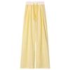 Calça Xadrez Color Block Dopamina Estilo Preguiçoso Xadrez Clássico Calça Casual Texturizada Verão Fina Cintura Alta Calça de Caimento