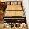 Cama de solteiro dobrável para uso doméstico, cama simples para cuidados pós-parto, cama de solteiro/casal para cochilo e plantão, cama de ferro para quarto de aluguel para adultos
