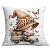 Amazon transfronterizo nuevo funda de almohada elfo jardín de primavera acuarela funda de cojín para sofá de casa al por mayor