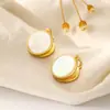 Pendientes de Aguja de Plata S925 con Nuevo Esmalte para Mujer Nicho Lujo Accesible Diseño Elegante Pendientes de Gama Alta Hebillas de Oreja al por Mayor