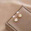 Aretes de Perla de Agua Dulce Tiqiya One Bezi para Mujer Plata de Ley 925 Nicho de Alta Gama Retro Elegantes Aretes Nuevo Estilo