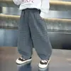 Pantalones de cuadros estilo linterna para niño, Primavera y Otoño, Nuevos Joggers Casuales, Cintura Elástica para Niños, Pantalones Holgados, Moda de Otoño