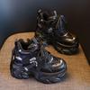 5662-8R Zapatos Torre de Suela Gruesa Pequeños con Mayor Explosión Forrados de Felpa para Mujer Otoño e Invierno 2024 Zapatos Deportivos Casuales