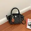 Bolsa de mano tipo canasta de verduras con lunares retro para mujer, nuevo estilo de otoño 2026, moderna, casual, gran capacidad, de un solo hombro, cruzada