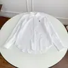 Camisa Blanca de Lino Fina con Protección Solar de Verano de Marca Diseñador Francés para Mujer, Top Holgado Casual de Algodón y Lino de Manga Larga para Primavera y Verano