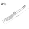 Cuchillo de Alambre de Acero Plegable Tenedor de Alambre de Acero Cuchara de Alambre de Acero Juego de Cubiertos de Camping de Tres Piezas Mesa de Camping Plegable Cubiertos Convenientes de Acero Inoxidable para Exteriores