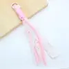 Pendente Criativo de Renda Xadrez em Rede para Mochila Escolar Acessórios Tiras de Tecido Floral Corda Trançada Cordão para Pingente de Celular