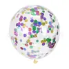 Globo transparente de lentejuelas de 12 pulgadas, globo de confeti de colores, globo de confeti, decoración para fiesta de bodas