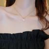 Collar con Colgante de Letra de Acero Inoxidable, Versátil para el Trabajo, Cadena para Clavícula, Cadena para Suéter, Elegante, Lujo Ligero, Joyería de Alta Gama