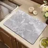 Tapete de Drenagem para Pia de Cozinha Mármore Transfronteiriço Tapete de Mesa de Jantar Absorvente Antiderrapante Isolamento Térmico Bancada Doméstica Limpeza Fácil Secagem Rápida