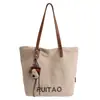 Bolsos de Moda para Mujer 2026 Primavera Nuevo Bolso de Lona Casual Versátil Gran Capacidad Bolso de Hombro de Moda Bolso Tote para Viajar