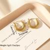 Nuevos pendientes vintage franceses de acero inoxidable, pendientes distintivos, elegantes y sencillos, diseño de Corea del Sur.
