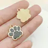 28 Goteo de Aceite Dibujos Animados Brillo Fino Pata de Gato Huella de Pata de Oso Colgante DIY Etiqueta para Cachorro Etiqueta para Mascota Accesorios de Joyería