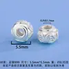 Espaçadores de contas cor de prata em prata 999 pura, suportes de contas, acessórios para joias de pulseira e colar DIY, contas soltas, acessórios atacado