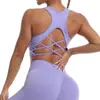 Chaleco de Yoga con Almohadilla en el Pecho para Mujer, Chic Chica Caliente, Espalda Bonita, Top Corto Deportivo a Forma de I a Prueba de Impactos para Correr