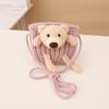 Fresh ins Chapéu Infantil Bolsa Conjunto de Duas Peças Bonito Urso Outono e Inverno Chapéu de Lã Moda Bebê Chapéu de Malha