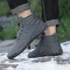 Botas de Nieve de Invierno Transfronterizas para Hombre, Botas de Esquí para Pareja, Zapatos de Algodón Impermeables Antideslizantes, Botas de Montañismo de Cinco Dedos Engrosadas con Forro Polar para Mujer