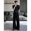 Pantalones de Vestir de Color Sólido Transpirables de Moda Otoñal para Hombre, Estilo Minimalista Japonés, Temperamento, Sin Planchar, Tacto de Alta Gama, Microbocana, Pantalones Largos