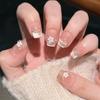 Unhas Usáveis Feitas à Mão, Estilo Desejo Puro, Menina Apimentada Olho de Gato Borboleta Nail Art de Boutique, Unhas Usáveis Finas em Formato de Cachorro, Unhas Postiças Atacado