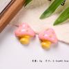 Resina Fresa Hongo Accesorios para el Cabello de Niños Hebilla para Zapatos Accesorios DIY Material para Carcasa de Teléfono Móvil Imán para Refrigerador Accesorios para Juguetes