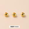4mm Oro de 18K Cuentas pequeñas de cobre Cuentas de calabaza Hecho a mano DIY Accesorios para pulseras Cuentas de posicionamiento Cuentas sueltas Venta al por mayor en stock