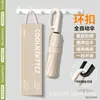 Paraguas Plegable Totalmente Automático con Hebilla de Anillo para Hombres y Mujeres, Paraguas de Protección Solar, Doble Uso para Sol y Lluvia, Impresión Personalizable